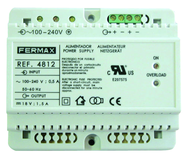 Блок питания DIN6 100-240 Vac/18Vdc - 1.5 A